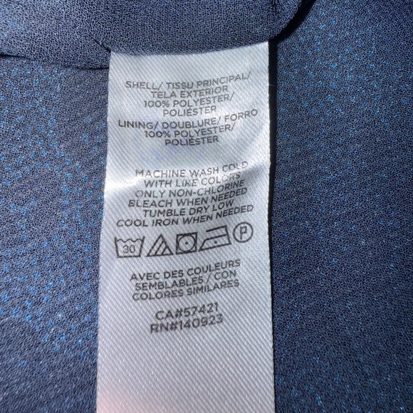 Ann Taylor | Women's Petite Floral Ruffle Collar Tie Bow Blouse | Size XLP - Picture 6 of 9